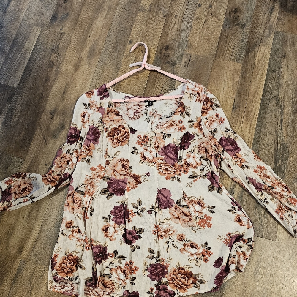 Torrid floral gauze tunic, 0